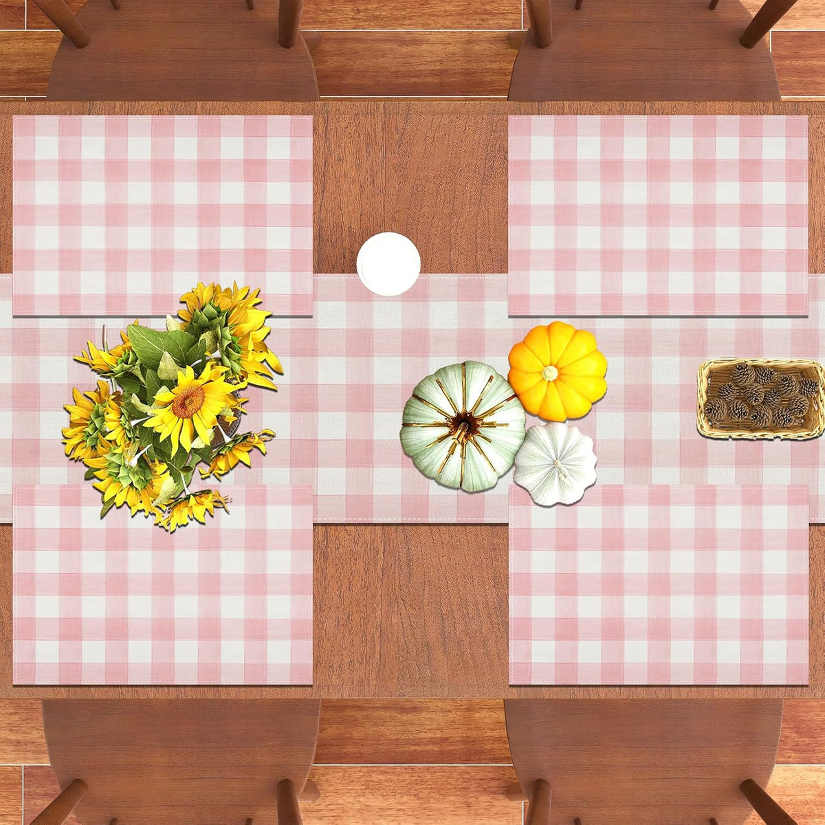 Spring Placemats Set of 4,Easter Summer Decorations for Home Decor