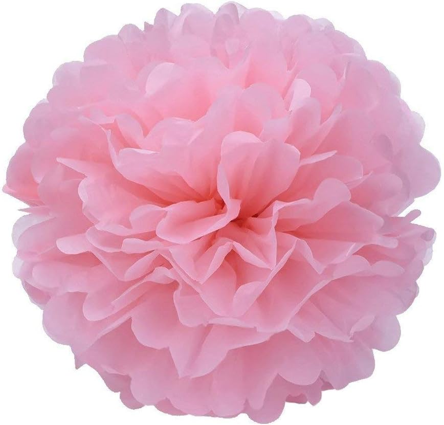 It's A Girl Baby Shower Decorations - Pink & Gold Banner, Lanterns, Pompoms, Flowers, Honeycomb Balls, Balloons, Foil Tassels