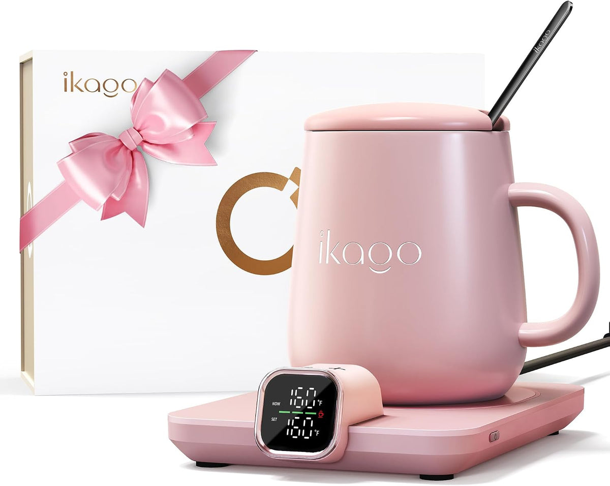 Coffee Cup Warmer & Mug Set, 1℉ Precise Temp Control Mug Warmer