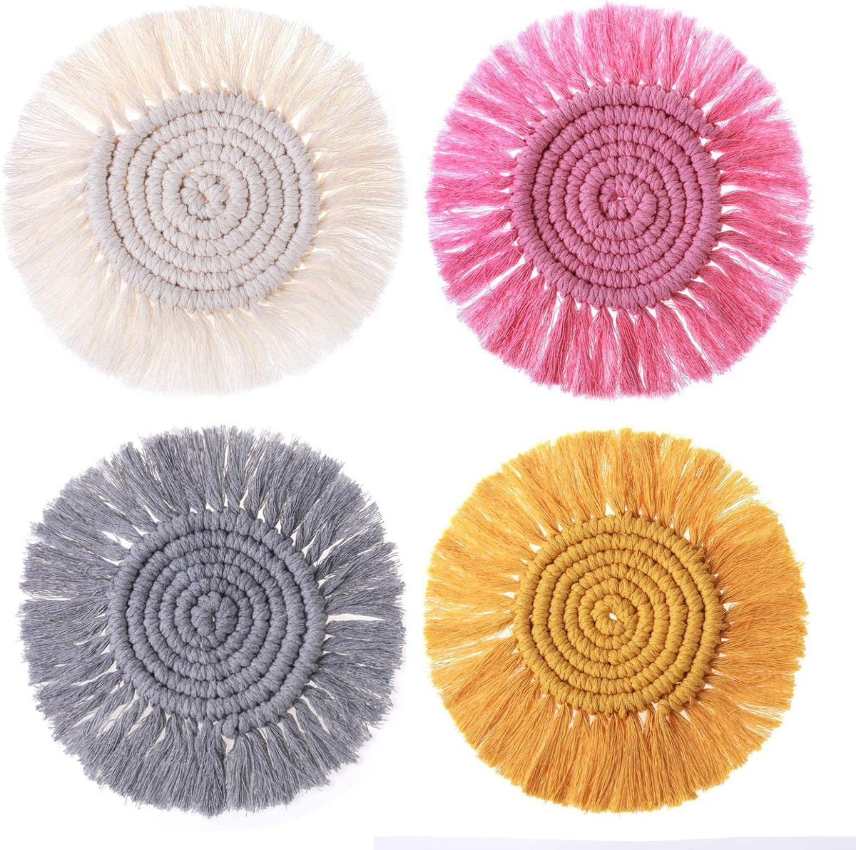 4PCS Macrame Coasters for Drinks