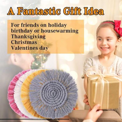4PCS Macrame Coasters for Drinks