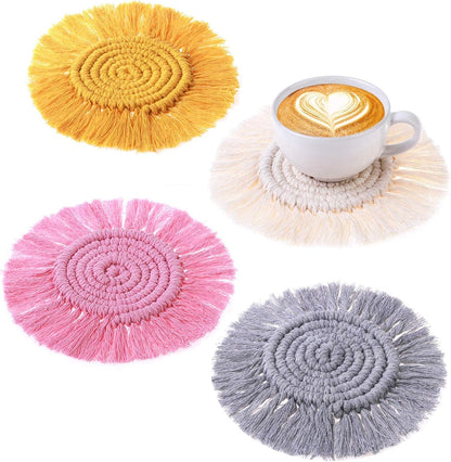4PCS Macrame Coasters for Drinks