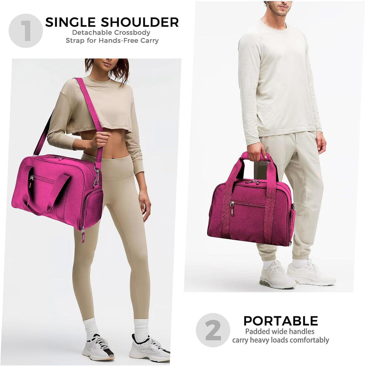 14 inch Small Gym Bag with Shoe Compartment