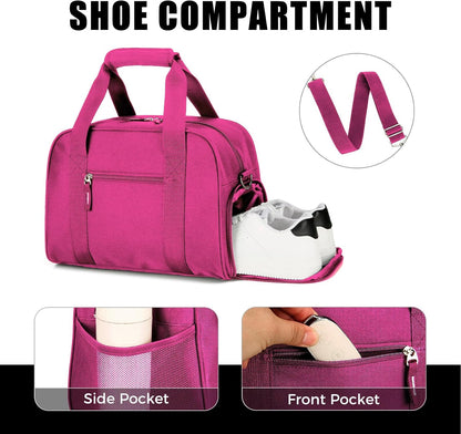 14 inch Small Gym Bag with Shoe Compartment