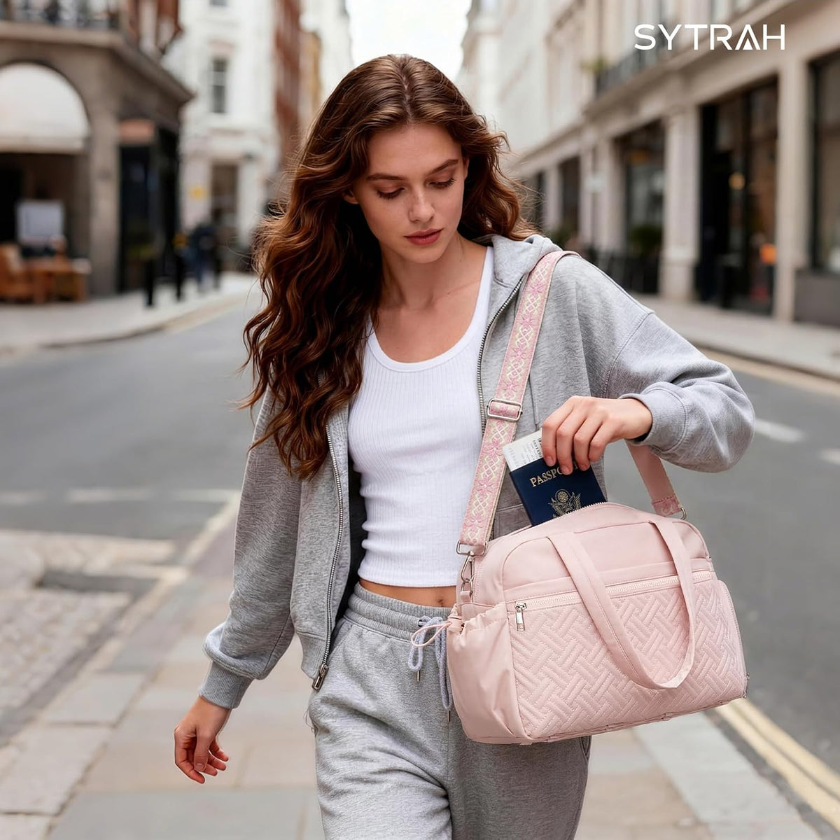 Gym Bag for Women, Lightweight Sport Workout Purse for Travel Pink
