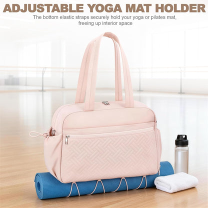 Gym Bag for Women, Lightweight Sport Workout Purse for Travel Pink