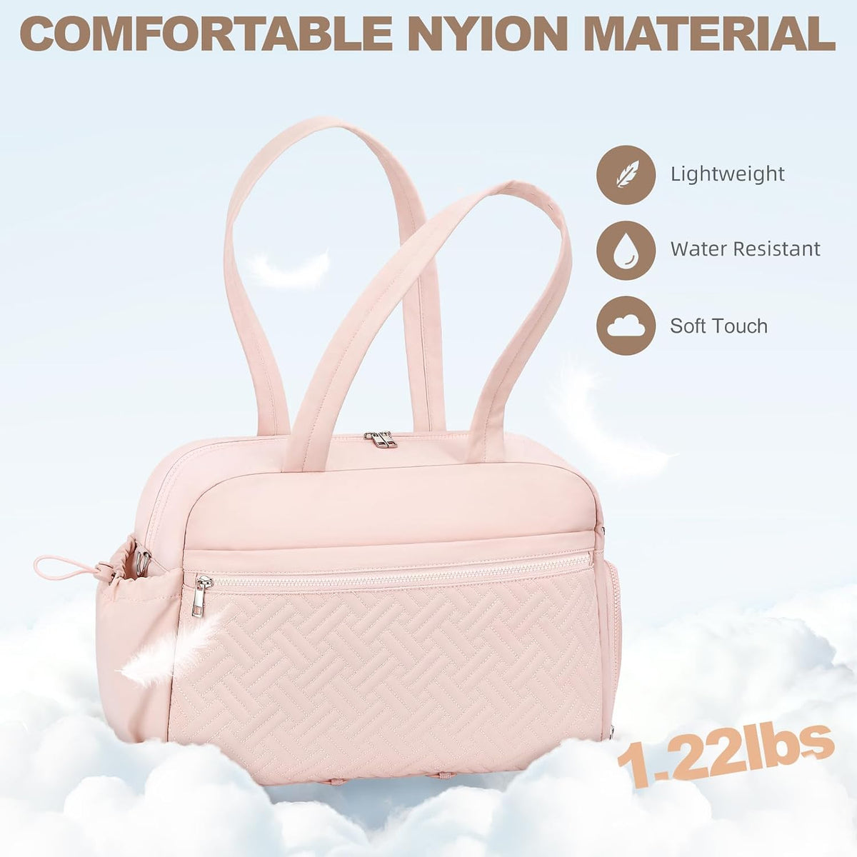 Gym Bag for Women, Lightweight Sport Workout Purse for Travel Pink