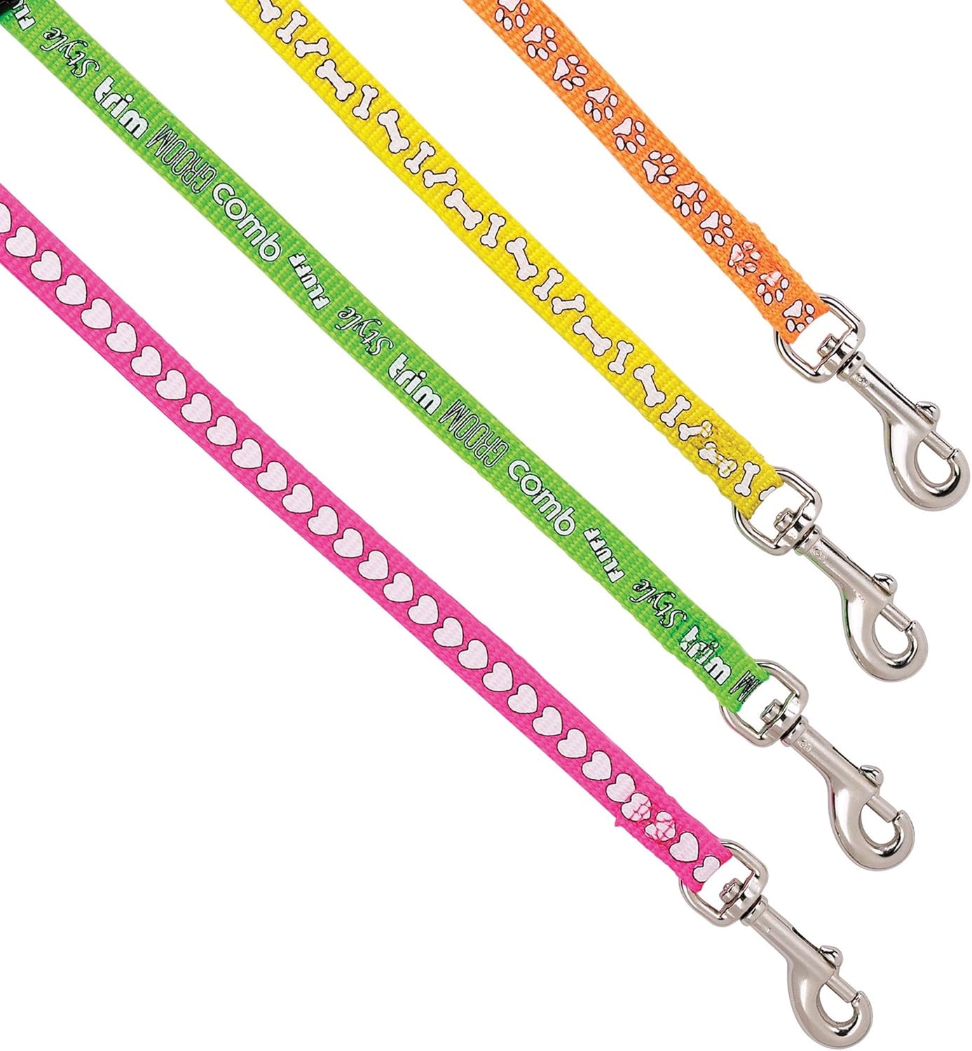 Top Performance Basic Grooming Loops - Versatile Nylon Loops to Secure Dogs on Tabletops While Grooming - 18", 4-Pack