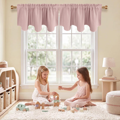 Lavender Pink Blackout Valance Tier for Girl's Room Baby Nursery