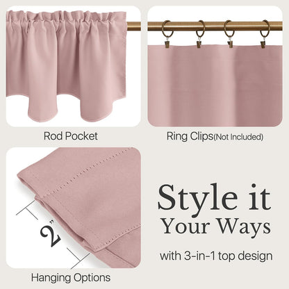 Lavender Pink Blackout Valance Tier for Girl's Room Baby Nursery
