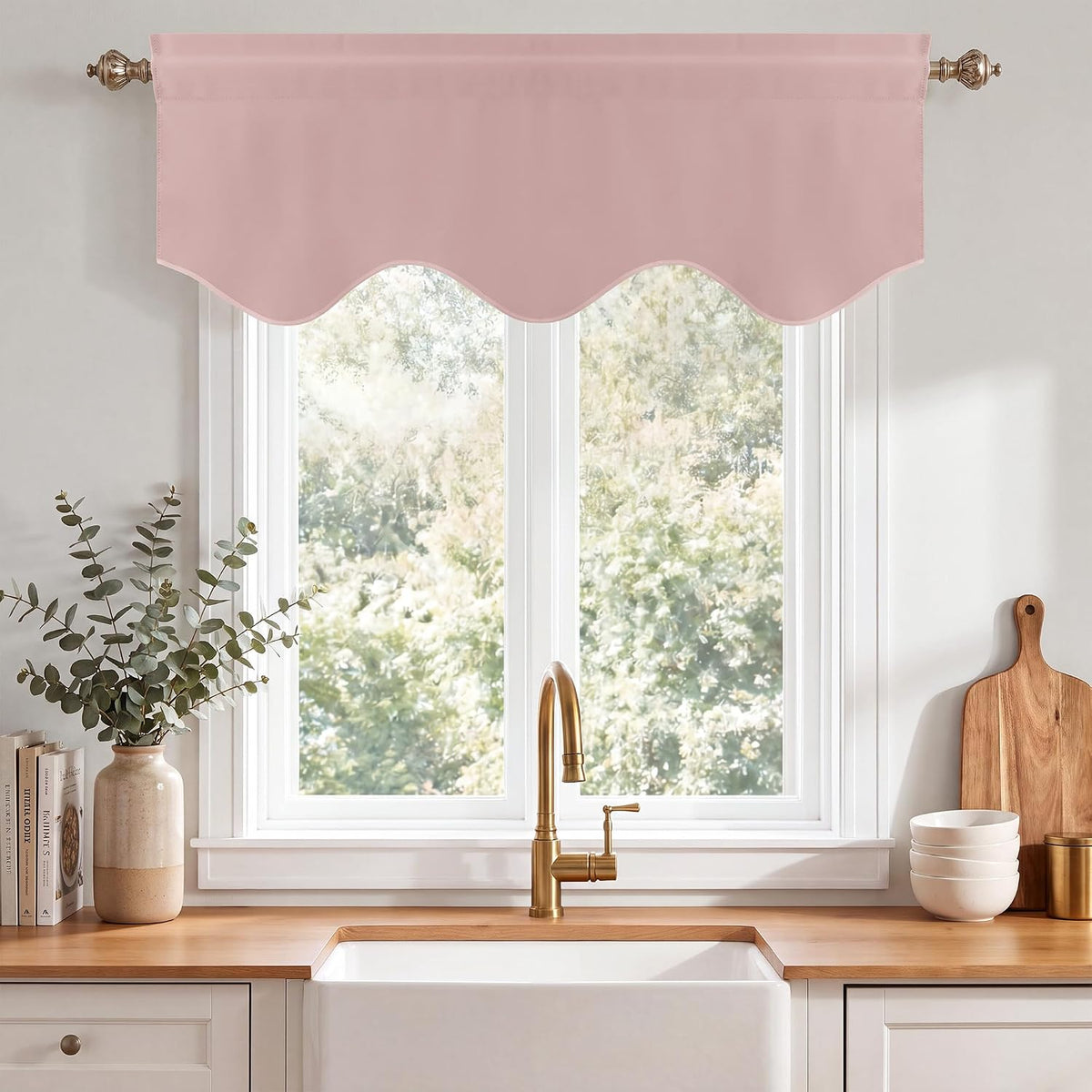 Lavender Pink Blackout Valance Tier for Girl's Room Baby Nursery