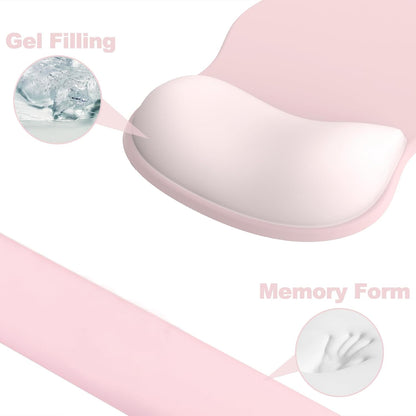 Ergonomic Mouse Pad with Wrist Rest and Keyboard Wrist Rest, Gel Mousepad