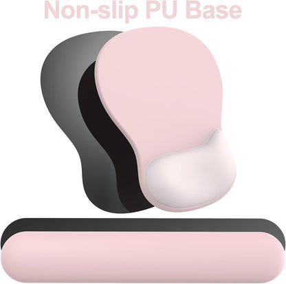 Ergonomic Mouse Pad with Wrist Rest and Keyboard Wrist Rest, Gel Mousepad