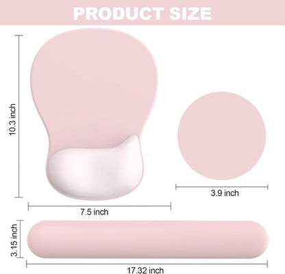 Ergonomic Mouse Pad with Wrist Rest and Keyboard Wrist Rest, Gel Mousepad