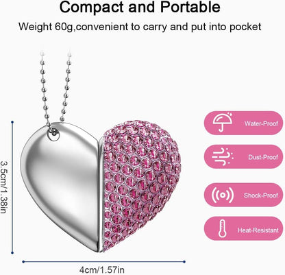 64GB Heart Shape USB 2.0 Flash Drive, Pink