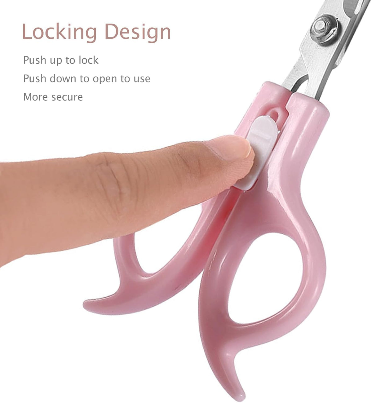 Ergonomic Safety-Lock Hair Scissor Set – Professional Precision Cutting & Thinning Shears with Secure Slide Lock for Children and Adult - Pink