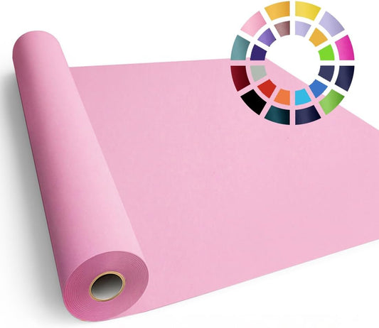 48" x 2,520" (210') Light Pink Kraft Craft Paper Roll for Gift Wrapping Bulletin Board Bouquet Flower Art Packing Parcel Table Covering 80GSM 55LB (Light Pink, 48" x 210')
