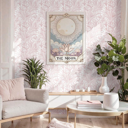 Dimoon Pink Peel and Stick Wallpaper Boho Pink White Contact Paper 17.3" X 78.7" Floral Leaf Textured Wallpaper Renter Friendly Removable Self Adhesive Wall Paper for Bathroom Bedroom Cabinets Vinyl