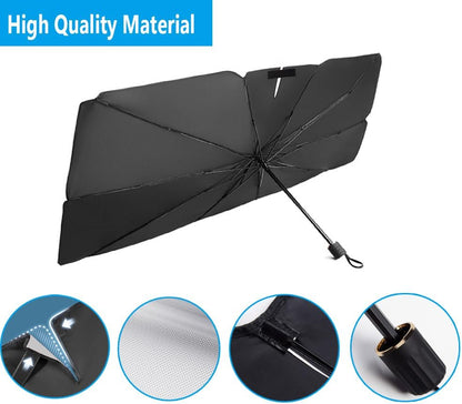 Windshield Sun Shade 2025 Car Accessories 100% Blackout Car Front Windsow Shades Umbrella Automotive Sun Visor Block Heat Insulation Protection (Pink Eyes)