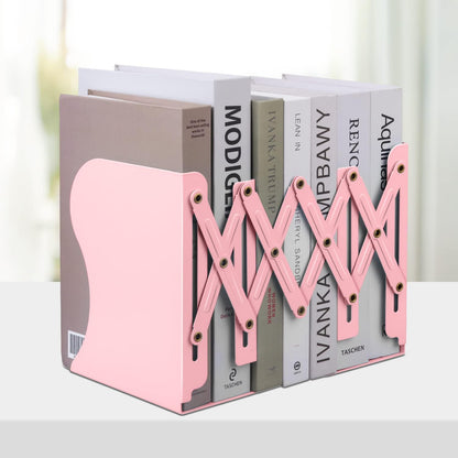 Honagu Adjustable Bookends, Metal Book Ends for Shelves Heavy Book