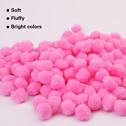 Pink Pom Poms, 150PCS 1 Inch Pompoms, Pom Poms Bulk, Puff Balls