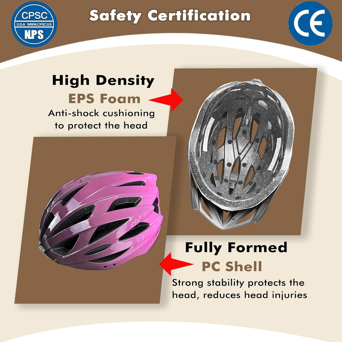 Road Bike Helmet Adult Men & Women, Adjustable Lightweight Design (22-24.5 Inches) - Vented, Removable Visor & Reflective White, for Day and Night Commuting & Sports | CPSC Certified