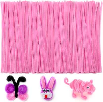 200pcs Pink Pipe Cleaners Bulk for Crafts