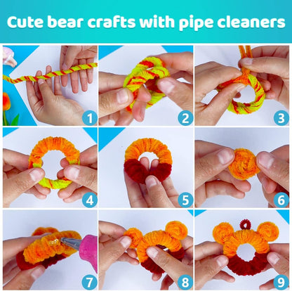 200pcs Pink Pipe Cleaners Bulk for Crafts