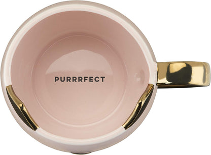 Chloe Cat Ceramic Coffee Mug, Tea Cups, Travel Mugs for Cappuccino, Latte, Hot Chocolate, Milk, Herbal Teas, 12 oz, Set of 1, Pink