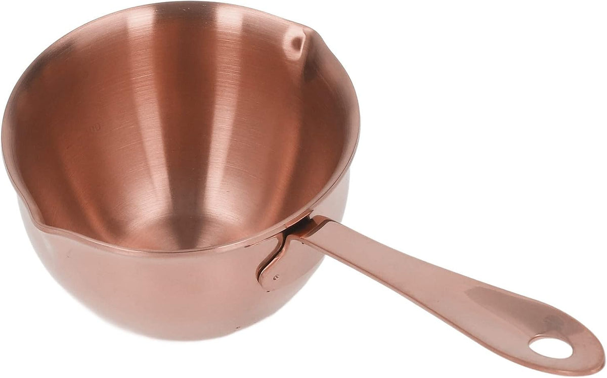 304 Stainless Steel Saucepan, Effective Home Cooking Pan for Hot Oil Spill Prevention for Chefs Stainless Steel (Rose Gold)
