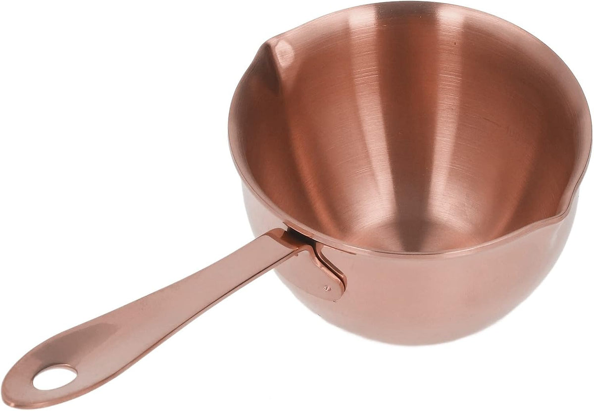 304 Stainless Steel Saucepan, Effective Home Cooking Pan for Hot Oil Spill Prevention for Chefs Stainless Steel (Rose Gold)