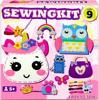Unicorn Sewing Kit for Kids Ages 4-8| 9 Beginner Projects