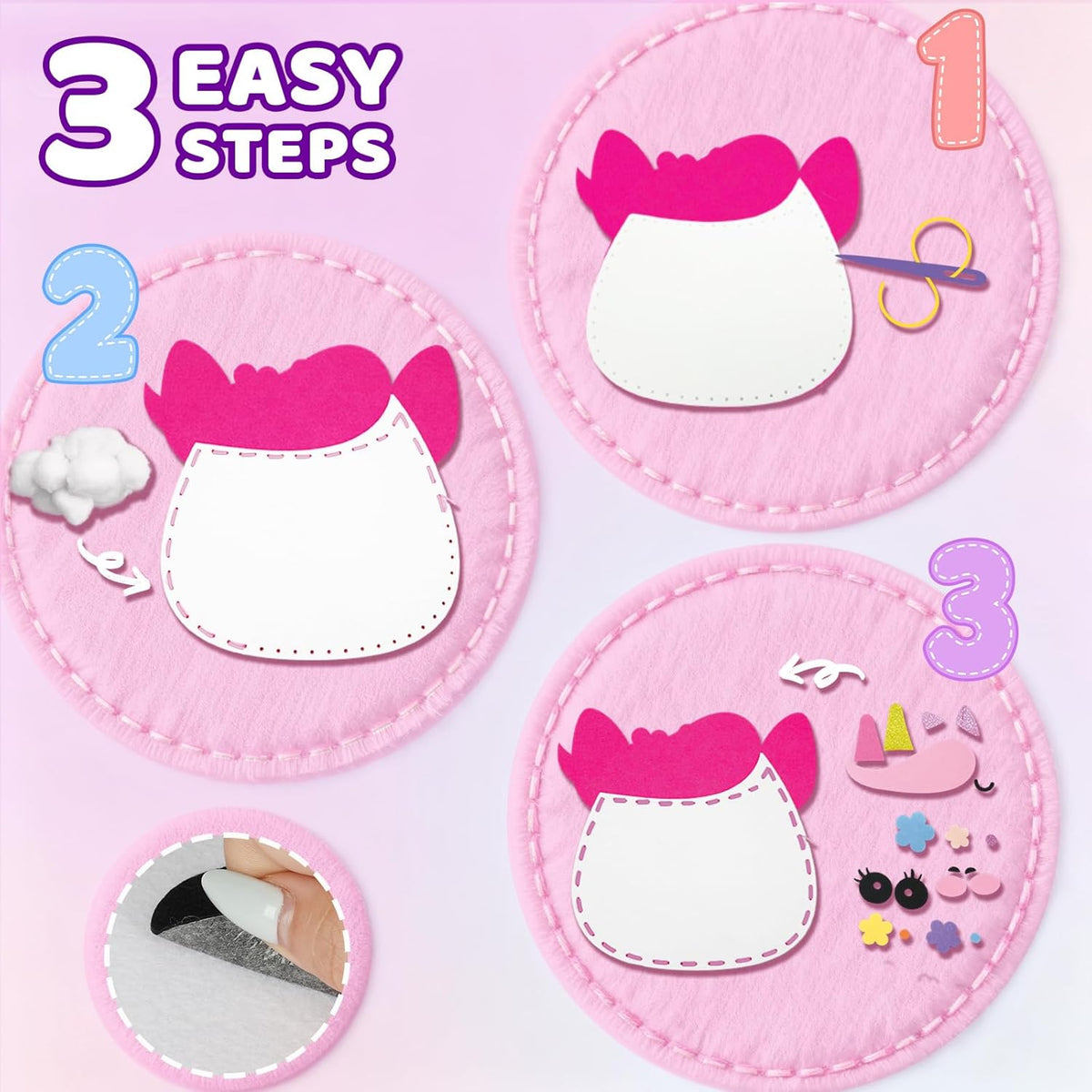 Unicorn Sewing Kit for Kids Ages 4-8| 9 Beginner Projects