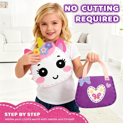 Unicorn Sewing Kit for Kids Ages 4-8| 9 Beginner Projects