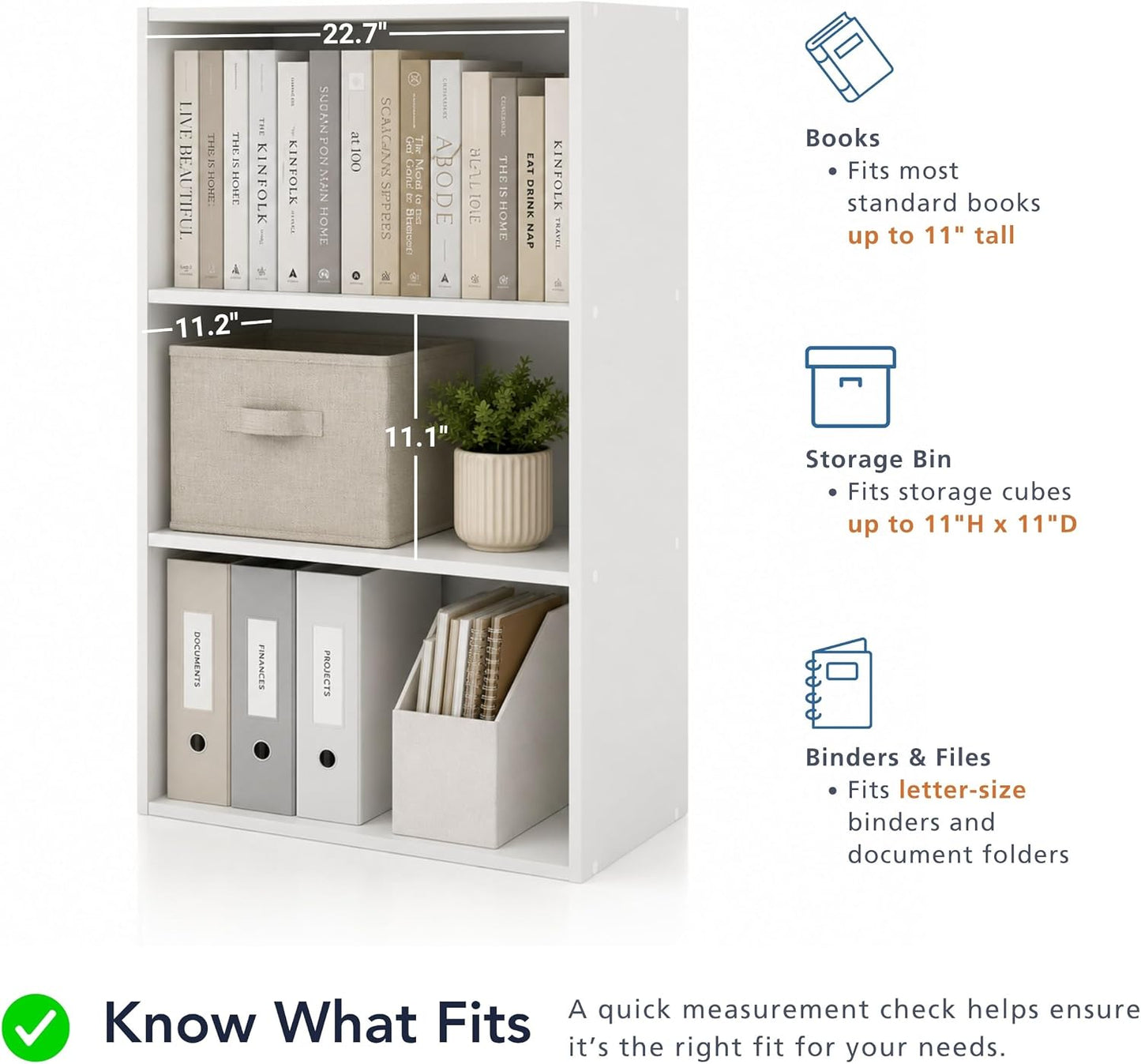Apexa 2-Tier Cube Storage Organizer Shelves, Stackable Wood Bookcase Fits Cubby Bins for Organization, Dorm Teen Room Decor & Home Office, Light Pink