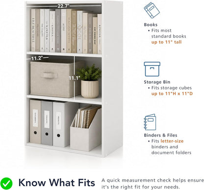 Apexa 2-Tier Cube Storage Organizer Shelves, Stackable Wood Bookcase Fits Cubby Bins for Organization, Dorm Teen Room Decor & Home Office, Light Pink