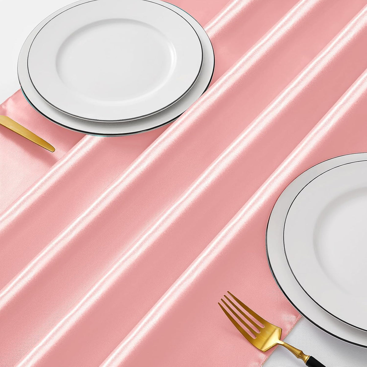 Blush Satin Table Runner 12x108 - 4 Pieces