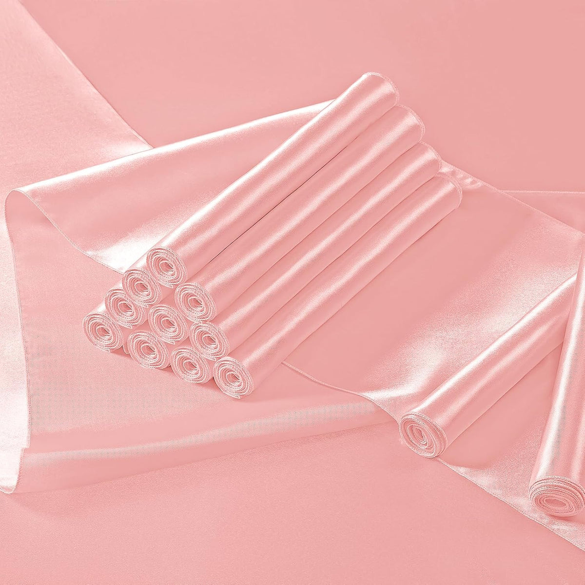 Blush Satin Table Runner 12x108 - 4 Pieces