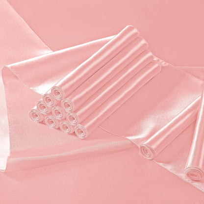 Blush Satin Table Runner 12x108 - 4 Pieces