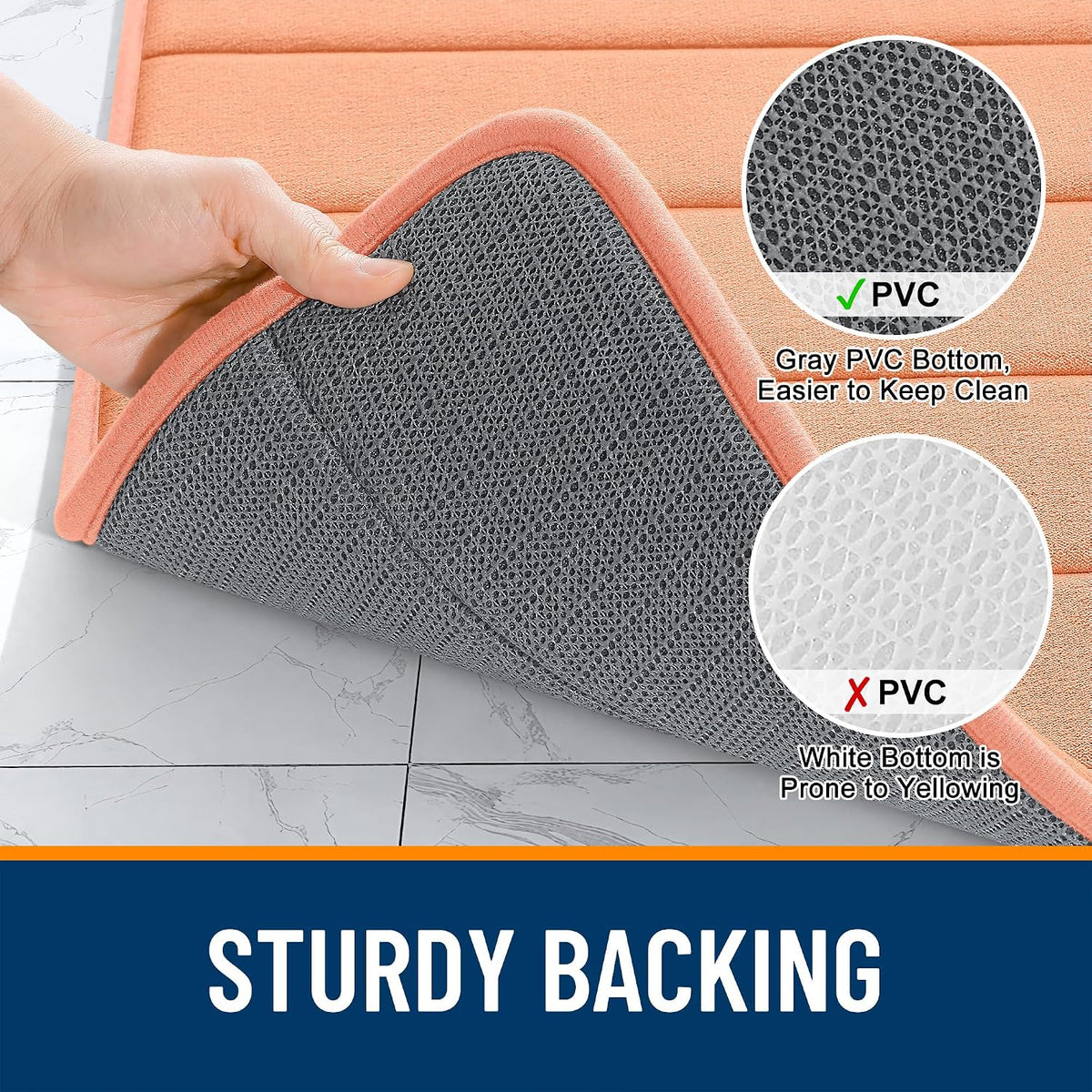 Memory Foam Bath Mat 30x20, Super Soft and Absorbent Bathroom Rugs