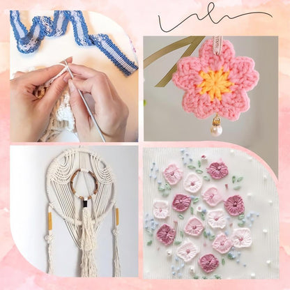 10 Skeins 87.5 Yards 6 Strands Pink Friendship Bracelet String Hand Variegated Embroidery Floss Gradient Cross Stitch Thread Yarn Bracelets Threads Bulk for Sewing Crochet Crafts Stitching