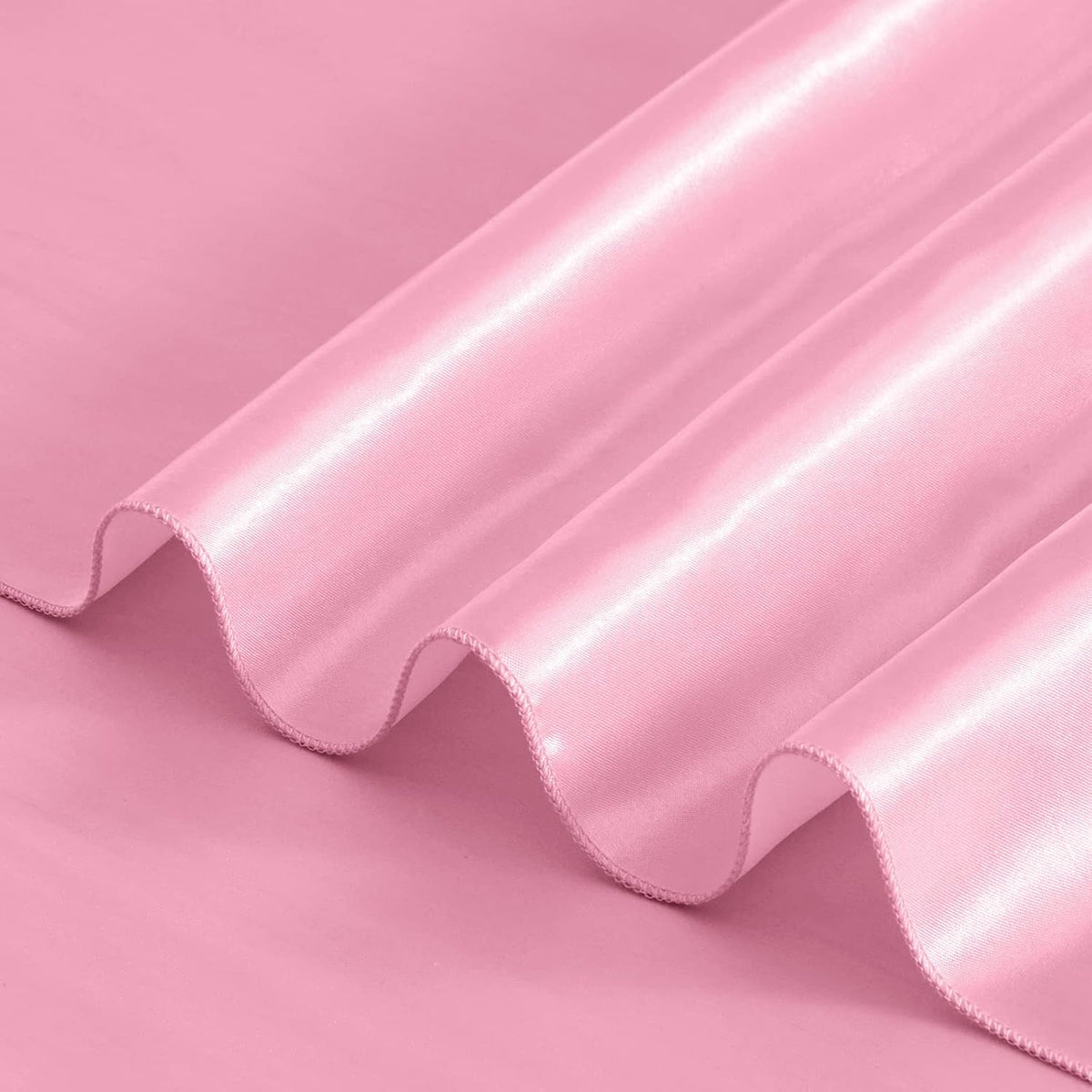 Satin Table Runners, Pink, 12 x 72 Inches, 12 Pack