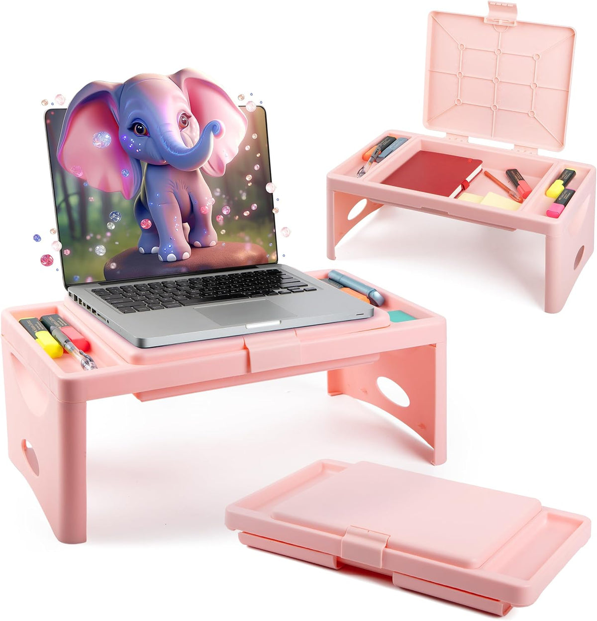 Lap Desk, Folding Desk, Portable Table, Blush, 9.75" x 12"