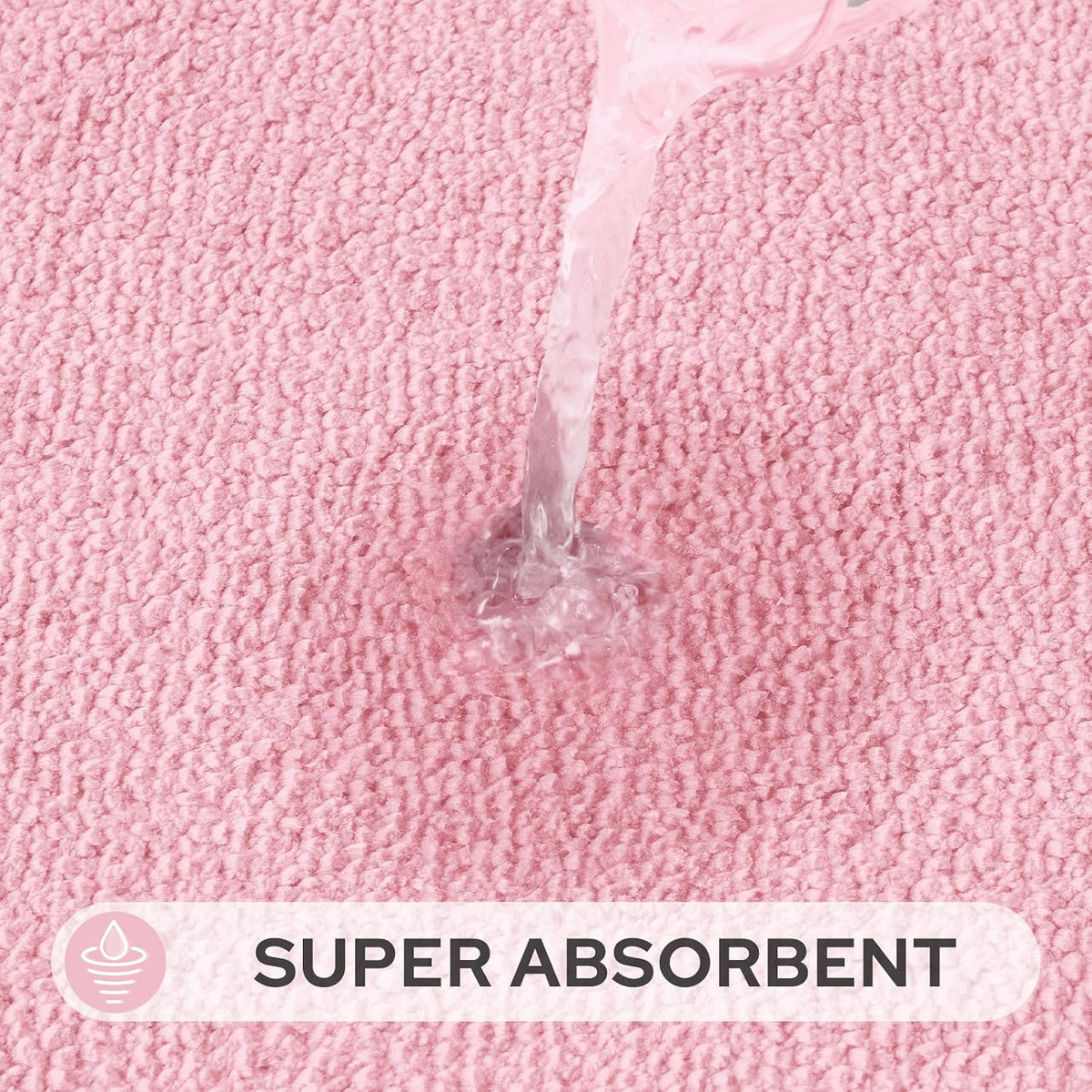 Bathroom Rugs Sets 2 Piece, Soft Extra Long Bath Mat Light Pink