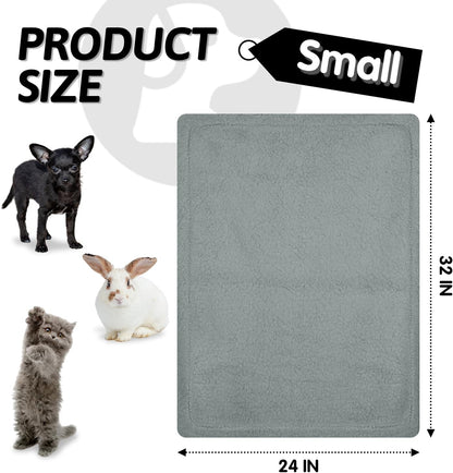 furrybaby Dog Blankets for Small Dogs, Puppy Small Fleece Blankets for Pets, Premium Cat Blanket, Sherpa Pet Blanket Washable for Pet Kitten Doggy (Grey, 24x32 in, S)