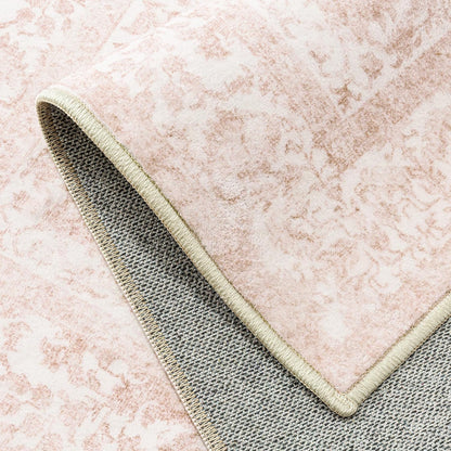 Pink Area Rug 5x7 Vintage Floral