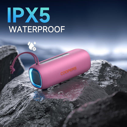 Portable Bluetooth Speaker, Wireless Bluetooth Speaker with Clear Loud Stereo Sound, IPX5 Waterproof Speakers with RGB Lights, BT5.3, Long Playtime, TWS Pairing for Home Outdoor Party Beach Travel