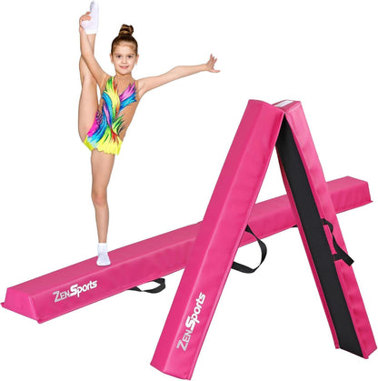 6ft Portable Folding Foam Gymnastics Balance Beam
