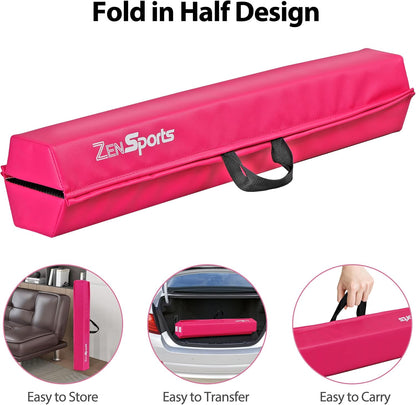 6ft Portable Folding Foam Gymnastics Balance Beam