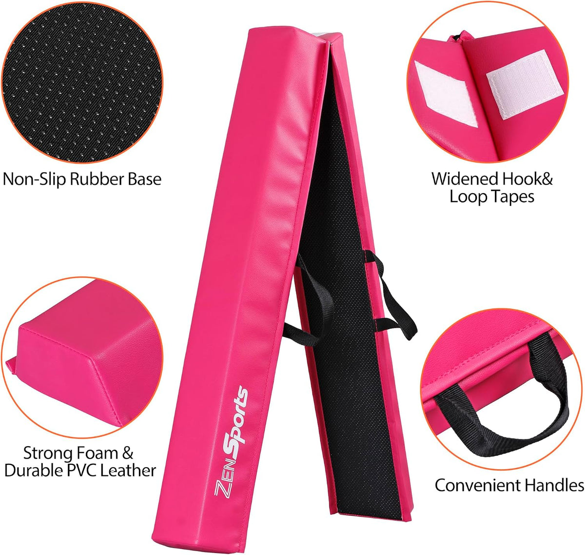 6ft Portable Folding Foam Gymnastics Balance Beam
